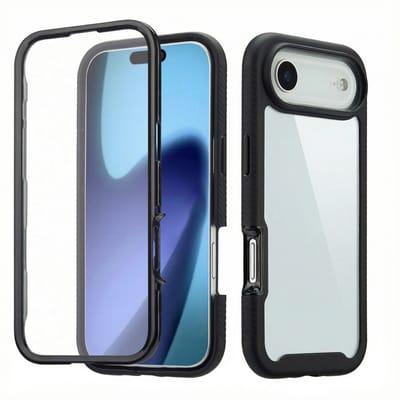 imoshion Hoesje - Geschikt voor Apple iPhone 17 Air - 360° Full Protective Case - Zwart
