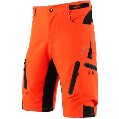 Lixada Baggy Shorts Fietsen Fietsbroek Ademend Sport Losse Fit Shorts Buiten Casual Fietsen XXXL oranje