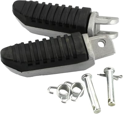 Voorpedalen Motorfiets - Voetsteunen Set - Comfortabel Rijden - Antislip Ontwerp - 2 Stuks - Zwart