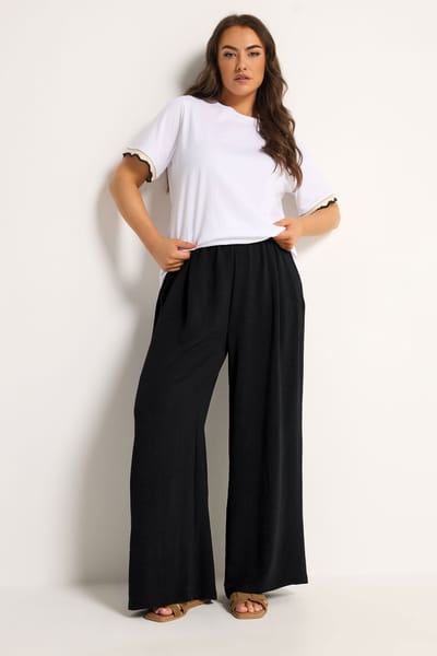 Yours Zwarte Twill Pantalon Size 42