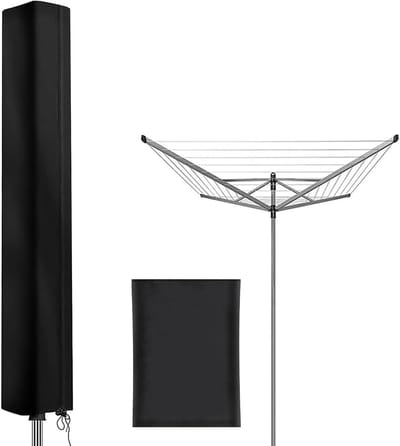 Beschermhoes voor Droogmolen, 160 × 15 × 15 cm, Waterdicht 210D Oxford Stof, Met Rits en Trekkoord voor Optimale Bescherming