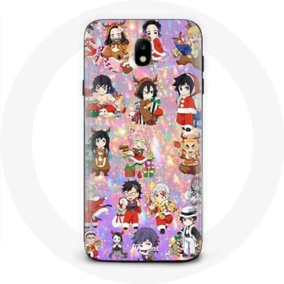 Coque pour Samsung Galaxy J5 2017 Demon slayer merry christmas affiche le cadeau de noël