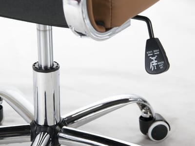 Boston Bureaustoel, draaistoel met wieltjes, managersstoel, klassieke ergonomische stoel, kantoormeubel, kunstleer, ideale gamingstoel, eetkamerstoel of bureaustoel, bruin