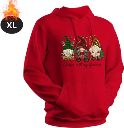 Bovista Kersttrui - Heren - Foute Kersttrui - Christmas Sweater - Kerst Sweater - Christmas Jumper - Hoodie - Rood - XL