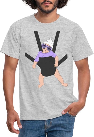 POGO DRAAGZAK BAG Met Funky Baby Kinderen T-Shirt Heren