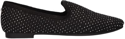 La Strada Loafer Met Steentjes Zwart Textiel - Damesschoenen - Maat - 36