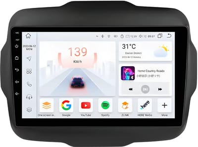 Autoradio met bluetooth - Carplay - Voor Jeep Renegade (2016-2020) - Geschikt voor Apple en Android - Stereo - Navigatie - Navigatiesysteem auto - 3GB 32GB
