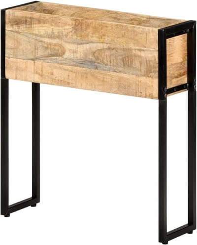 Verhoogd bloembed - Plantenbak staand - Kruiden telen - Ergonomische werkhoogte - 60 x 20 x 68 cm - Zwart