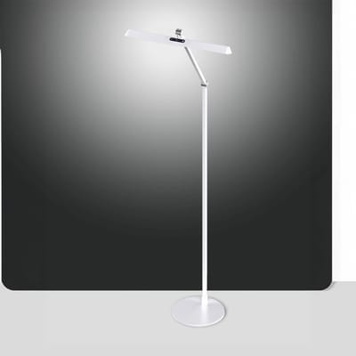 Fabas Luce LED vloerlamp Beba, wit, hoogte 110 cm, CCT, dimmer