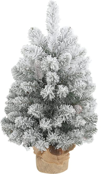 HOMCOM Kerstboom Kunststof, Metaal 37L x 37B x 60H cm Groen+Wit