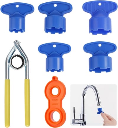 7-delige straalregelaars voor waterkraan in badkamer en keuken