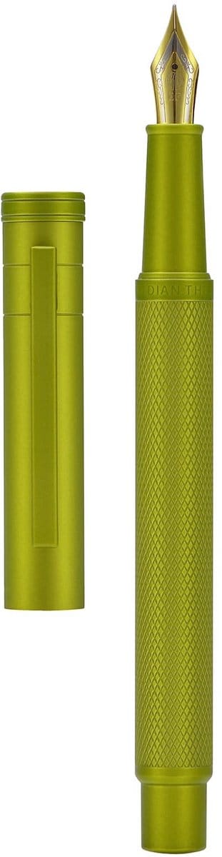 Dailygoods - Mosterdgele Forest-vulpen met medium penpunt, klassiek ontwerp met converter en metalen etui, set van Hongdian