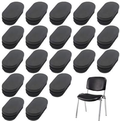 Ovale Stoeldoppen - 24 stuks - 20 x 40 mm en 15 x 30 mm - Kunststof Voetkappen voor Meubelpoten