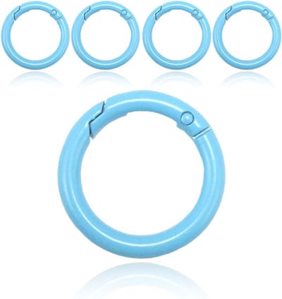 Set van 5 Boho Karabijnhaken - Blauw