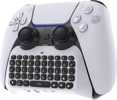 Heuts Goods - Toetsenbord geschikt voor PS5 controller - Qwerty Toetsenbord - Keyboard - Accessoire geschikt voor PS5 - Wit