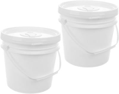 Wipes Emmer - Vochtige Doekjes Container - Baby Verzorging - Vochtbestendig Afsluitbaar - 20.5 cm - Wit