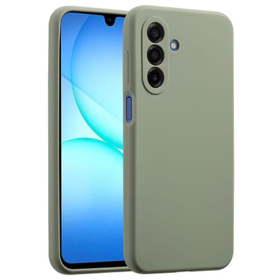 Accezz Hoesje - Geschikt voor Samsung Galaxy A17 (5G) / A17 (4G) - Liquid Silicone Backcover - Cooper Green