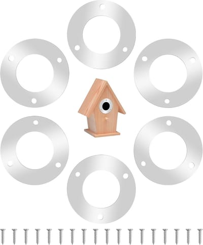 Vogelhuis 32 mm spechtbescherming roestvrij staal invlieggatbescherming - voor koolmezen - 6 stuks