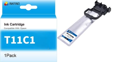 INKFIND T11C Zwart Inktcartridge compatibel met Epson T11C (T11C1) Hoge Capaciteit - 1-pack Zwart*1