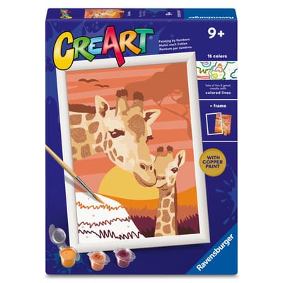 Ravensburger Creart schilderen  op nummer giraffe met jong
