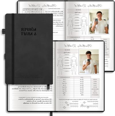 Fitness Journal voor Training en Doelen, Zwart Dagboek voor Sport en Motivatie