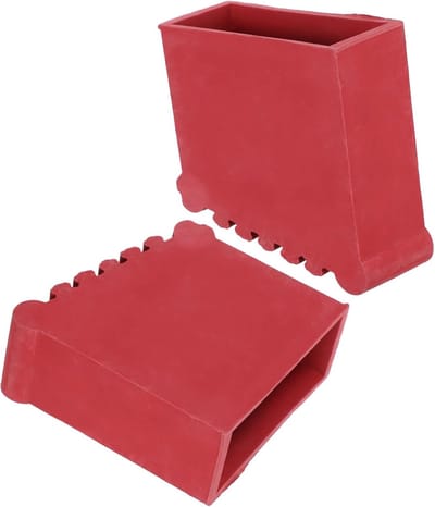 Laddervoeten - Ladderpoten Antislip - Veilige Ladder Gebruiken - Weerbestendig Rubber - 9.2x9.1x3.7cm - Rood