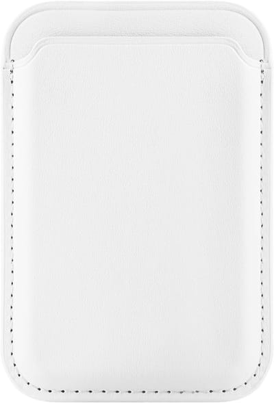 Magnetische Portemonnee voor iPhone 17/16/15/14/13/12, Leer Kaarthouder met RFID Bescherming en Sterke Magneten, Wit en Stijlvol Design