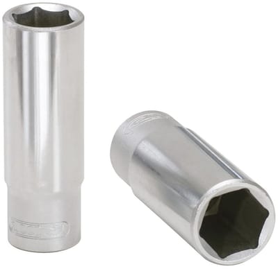 Dopsleutel 3/8" - Zeskant lang - Gloeibougies Monteren - FlankTraction Profiel - 7/8 inch - Matglans