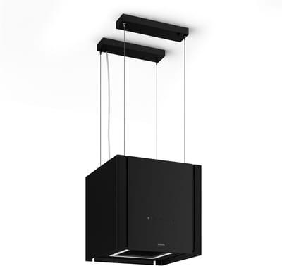 Klarstein Afzuigkap Velaire 40 cm plafondmontage, energieklasse A++, 601 m³/u luchtstroom, touchbediening, LED, vaatwasmachinebestendige filters, keukenafzuigkap, zwart - voor Keuken - Afzuiging LED-Verlichting Koolstoffilter Energiezuinig