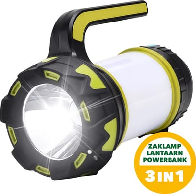 PrimePlus Campinglamp - 3-in-1 LED zaklamp - 4000mAh powerbank - 800 lumen