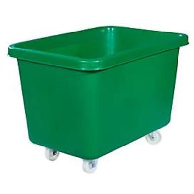 Rechthoekige container, kunststof, verrijdbaar, L 835 x B 550 mm, 227 l, groen