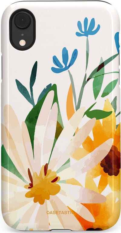 Casetastic Hoesje Geschikt voor Apple iPhone Xr - Stijlvolle Beschermende Duo-layer Case - Veld vol zon