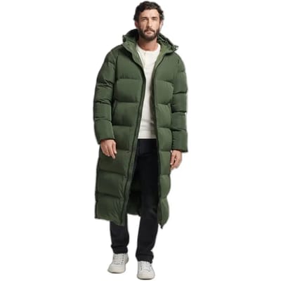 Superdry - Extra lange pufferjas - Heren - Gewatteerde jassen