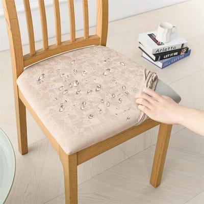 1/2/4/6 stuks PU Waterdichte Stoelzittinghoes Keuken Eetkamer Stoelhoes Elastische Stretch Stoelzittingkussenhoes voor Hotel 4pcs