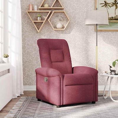 vidaXL - Fauteuil - verstelbaar - stof - wijnrood