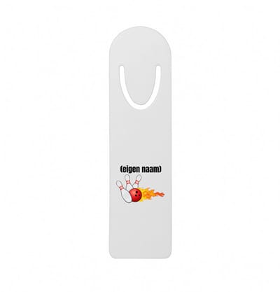 Hacebo® - bowling kegels vuur met eigen naam metalen boekenlegger - Bowlen - ieman die graag bowlt - sport - bal - kegels - cadeau - verjaardag - kado Bladwijzer boekenleggers - 12.7 cm x 3.2cm