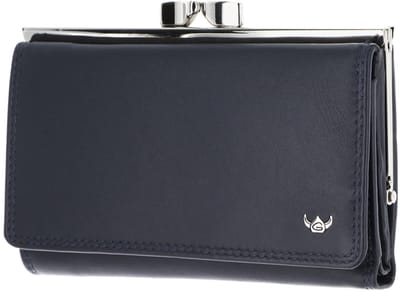 Golden Head Leren portemonnee Polo RFID Protect Bügelbörse 2157 Marineblau donkerblauw