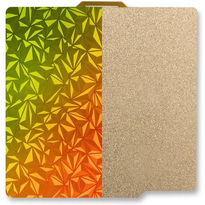Plateforme d'imprimante 3D 257*257mm PEO lisse Chameleon + plaque de construction PEI texturée en acier à ressort flexible PEO & PEI beige