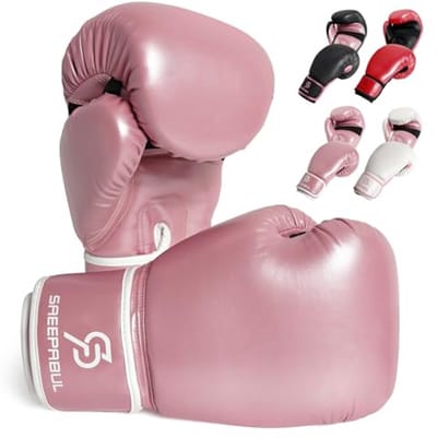 Bokshandschoenen - Vechtsport handschoenen - Training en fitness - Ademend en beschermend - 8 oz - Roze