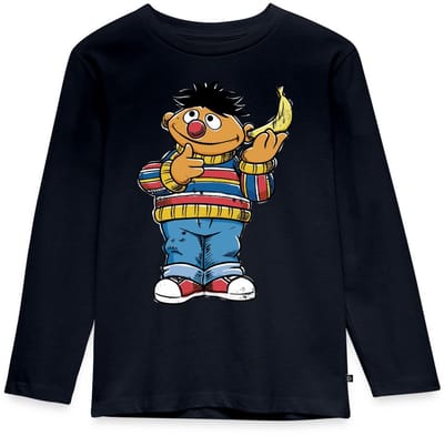 Sesamstraat Ernie Banana Telefoon Premium T-Shirt Kinderen