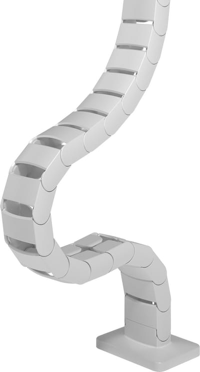 Kabelgeleider  Kabelgeleider bureau  Kabelgoot bureau  Kabel organiser - Wit - Bureauhoogte tot 820 mm- Kabelgoot cm - Kabelgoot
