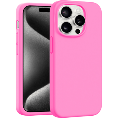 Coverzs luxe siliconen hoesje geschikt voor iPhone 14 Pro Max (roze) - shockbestendig, premium bescherming, duurzaam