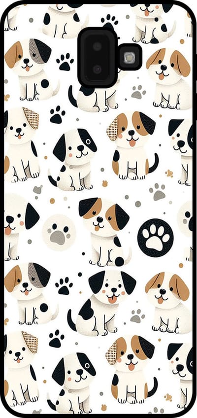 Smartphonica Telefoonhoesje Geschikt voor Samsung Galaxy J6 Plus 2018 met honden opdruk - TPU backcover case dog design geschikt voor Samsung Galaxy J6 Plus 2018