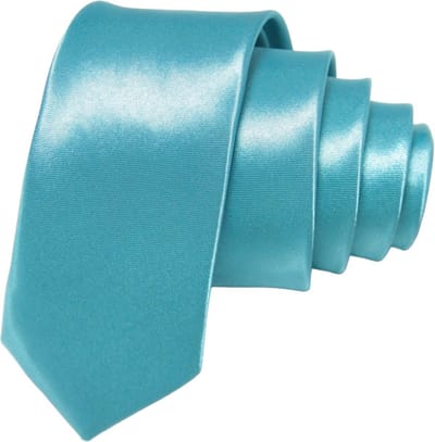 Fako Fashion - Skinny Stropdas - Smal - 5cm - Smalle Das - Effen - 145cm - Turquoise