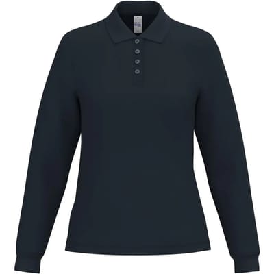 Damespolo piqué met lange mouwen iDeal Basic Brand