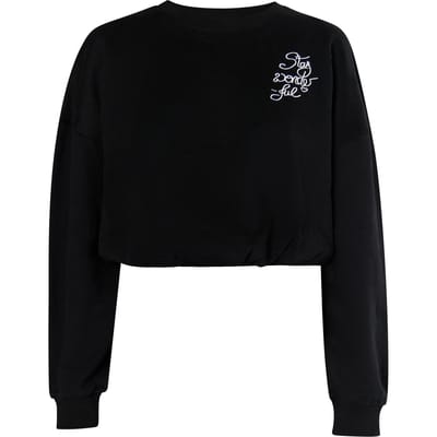 Mymo Cropped sweatshirt Dames zwart