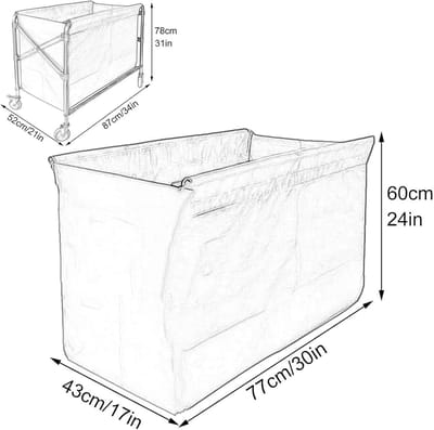 Vervangende voeringzak - Wasmand tas - Was sorteren - Machinewasbaar - 32x26 inch - Meerdere kleuren