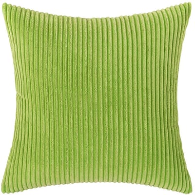 Dailygoods- Kussensloop Set van 2 - Corduroy - Decoratieve Sierkussensloop - 30 x 50 cm - Appelgroen - Zacht Materiaal - Kussenhoes