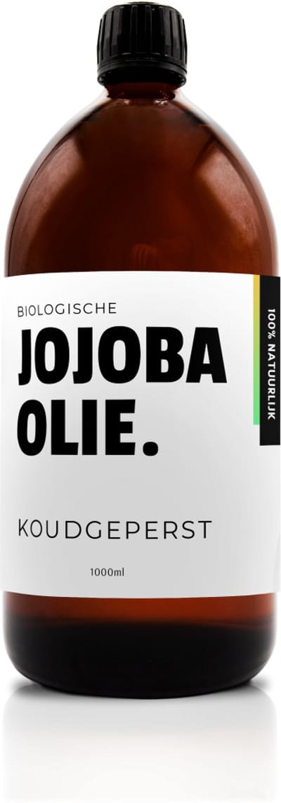 Natuurbazen Jojoba Olie 1000 ml - voor gevoelige huid, dierproefvrij, vegan, zonder parabenen, zonder siliconen, voor alle haartypes