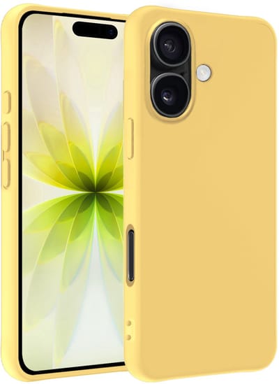 Hoesje - Geschikt voor Apple iPhone 17 - Sterk & Shockproof - Hoes Cover - Siliconen Case - Telefoonhoesjes - Geel
